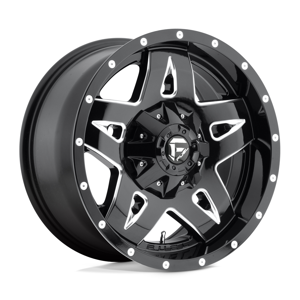 Fuel 1pc D554 Full Blown 20x9 20x9 20 Offset In Gloss Black Milled