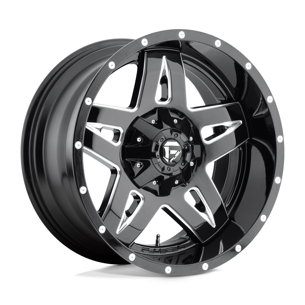 Fuel 1pc D554 Full Blown 20x10 20x10 -12 Offset In Gloss Black Milled