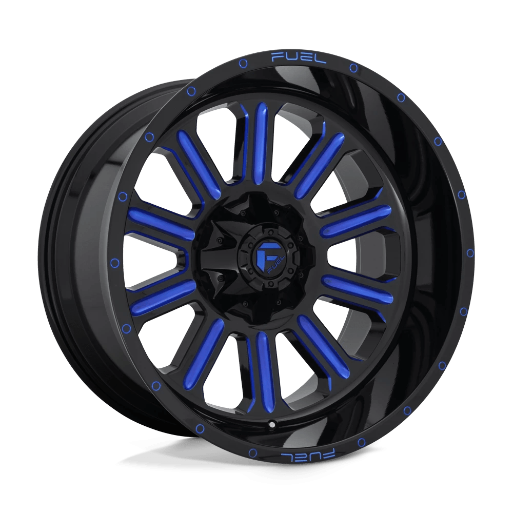 Fuel D646 Hardline Wheels in Gloss Black Blue Tinted Clear Finish