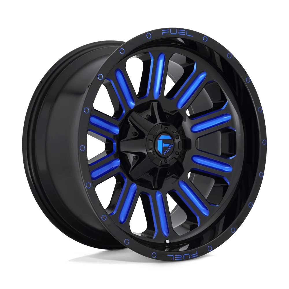 Fuel D646 Hardline Wheels in Gloss Black Blue Tinted Clear Finish