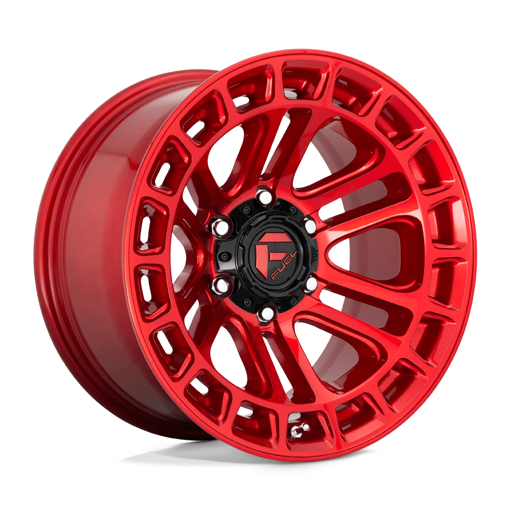 Fuel D719 Heater Wheels in Candy Red Machined Finish