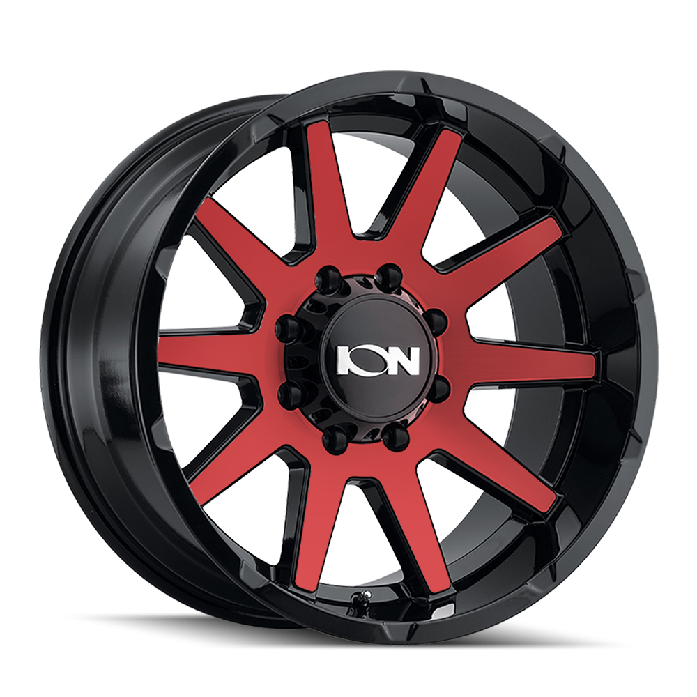 ION 143 Wheels Gloss Black/Red Machined