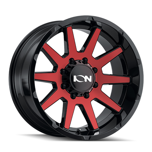 ION 143 Wheels Gloss Black/Red Machined