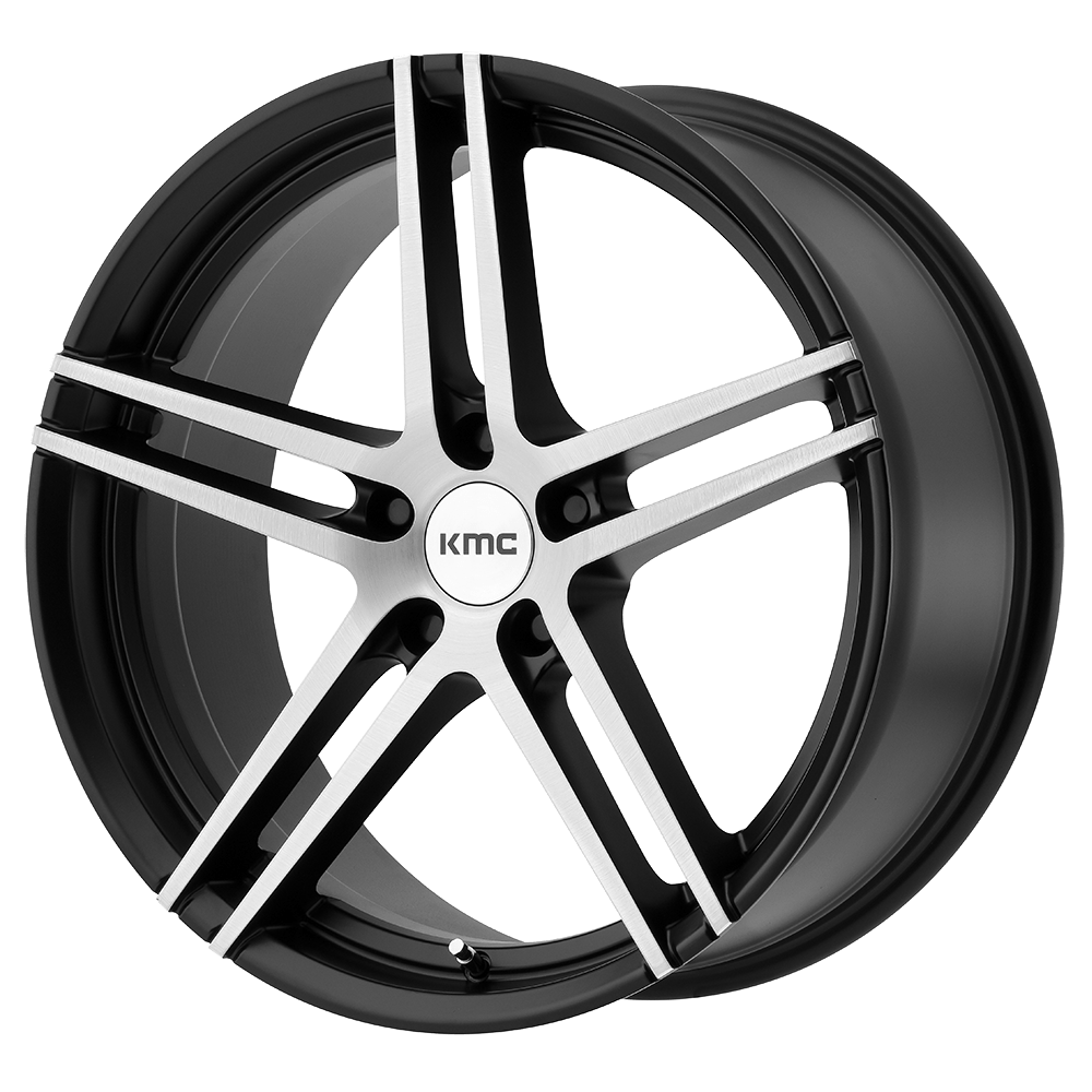 Kmc Km703 Monophonic 19x9.5 19x9.5 45 Offset In Satin Black Brushed