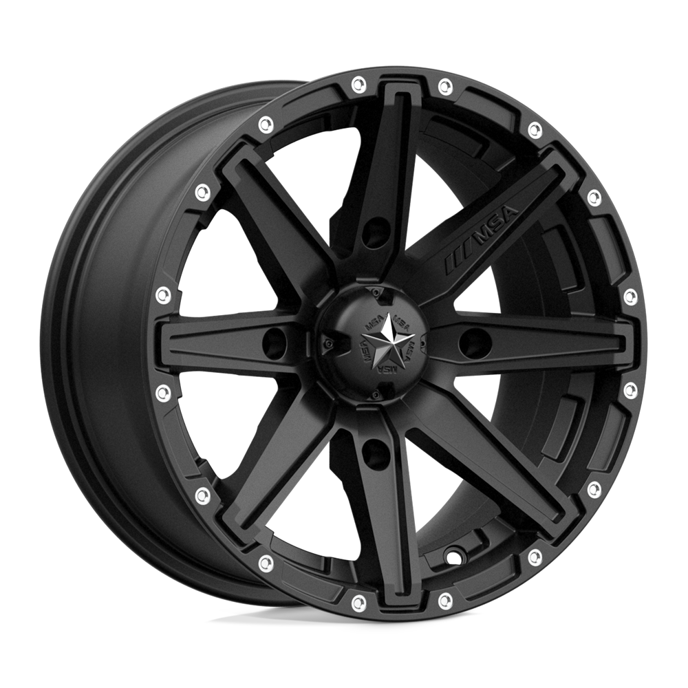 Msa Offroad Wheels M33 Clutch 15x10 15x10 0 Offset In Satin Black