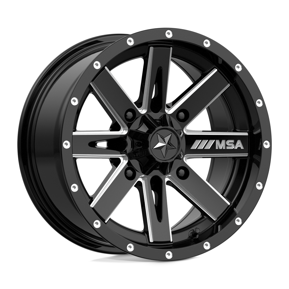 Msa Offroad Wheels M41 Boxer 14x7 14x7 -47 Offset In Gloss Black Milled
