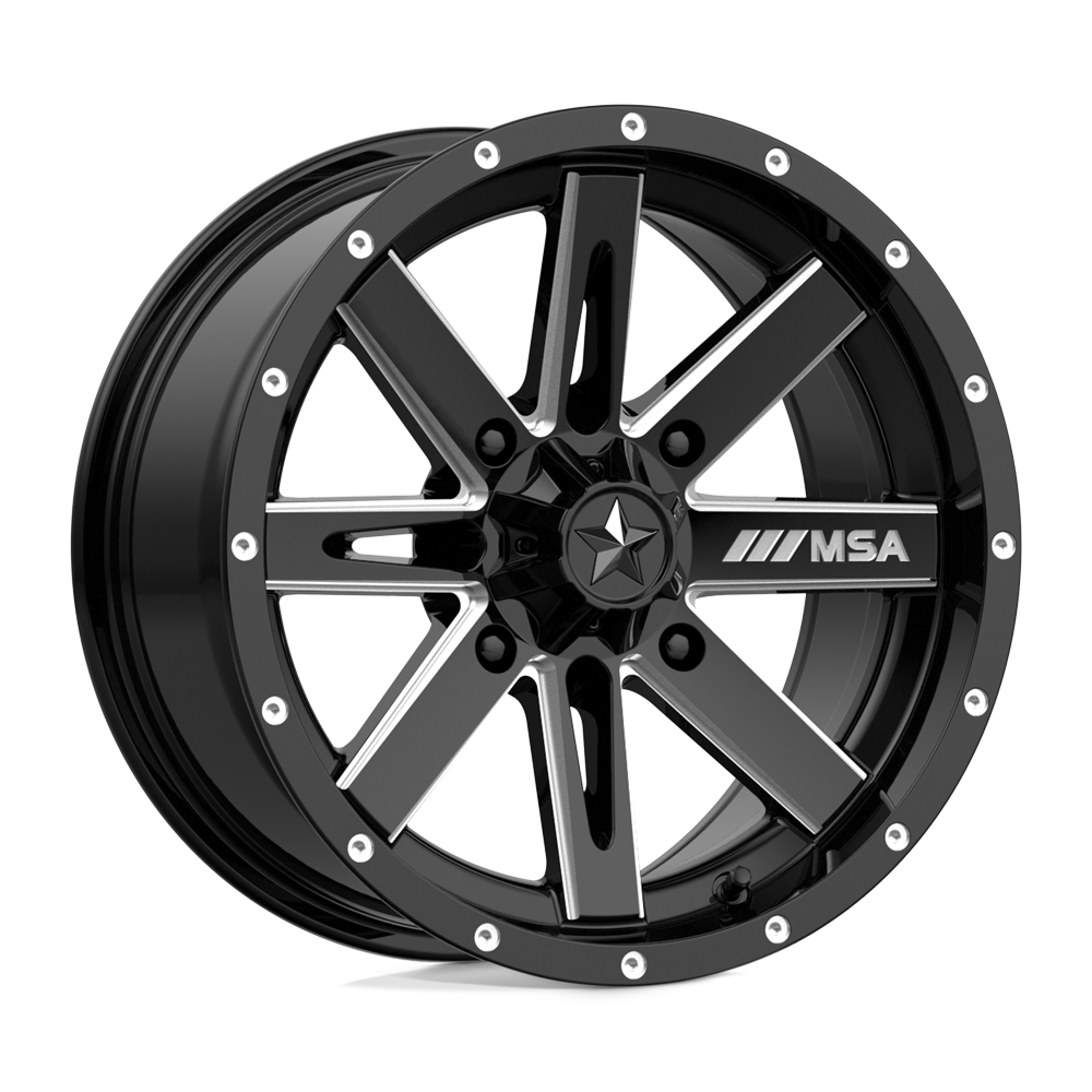 Msa Offroad Wheels M41 Boxer 15x7 15x7 10 Offset In Gloss Black Milled