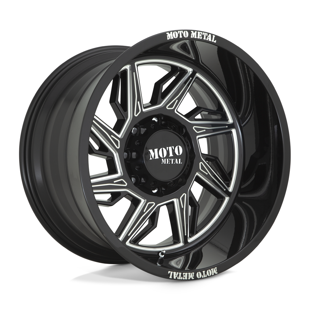 Moto Metal Mo997 Hurricane 22x12 22x12 -44 Offset In Gloss Black Milled - Left Directional