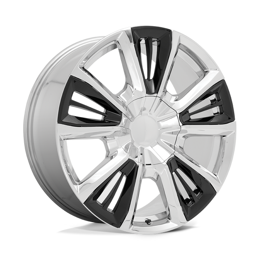 Performance Replicas Pr212 22x9 22x9 28 Offset In Chrome W/ Gloss Black Accents