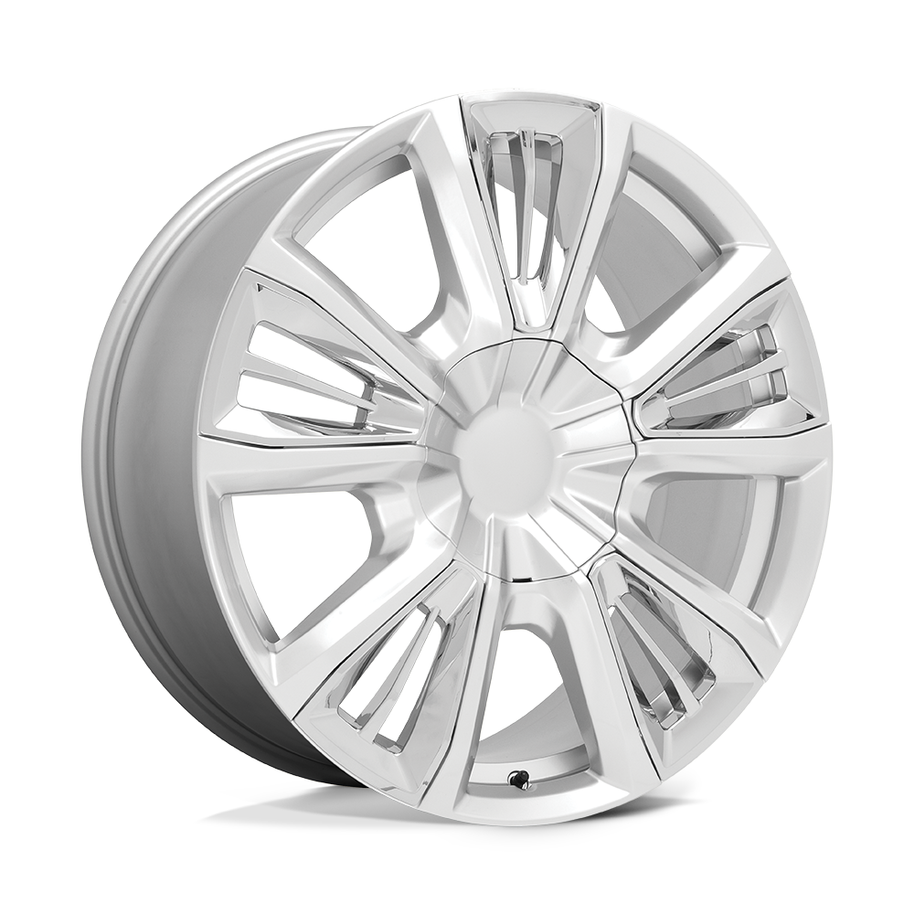 Performance Replicas Pr212 22x9 22x9 28 Offset In Silver W/ Chrome Accents