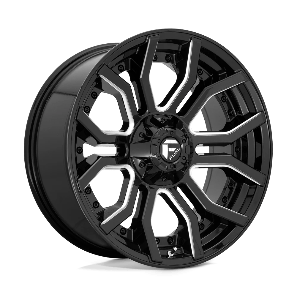 Fuel D711 Rage Wheels in Gloss Black Milled Finish
