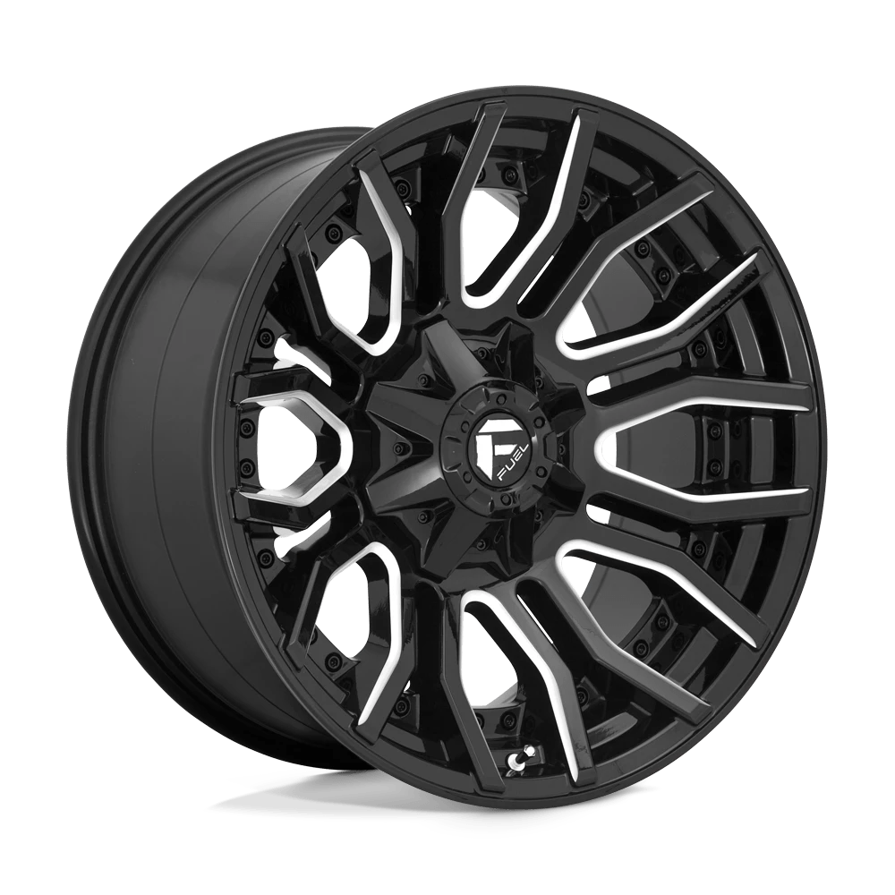 Fuel D711 Rage Wheels in Gloss Black Milled Finish