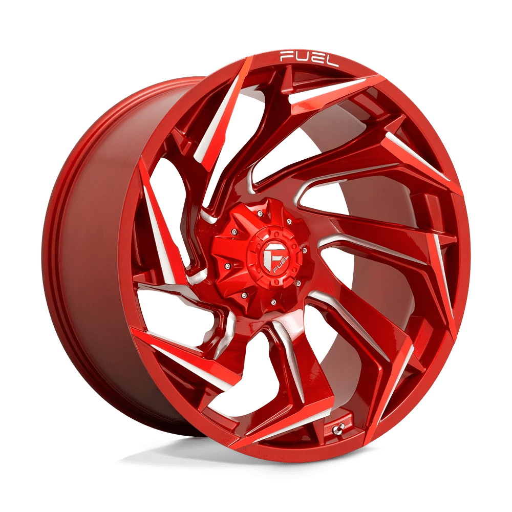 Fuel D754 Reaction Wheels in Candy Red Milled Finish