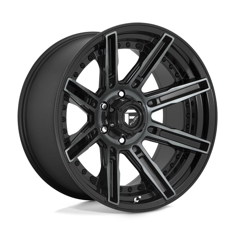 Fuel 1pc D708 Rogue 20x10 20x10 -18 Offset In Gloss Machined Double Dark Tint