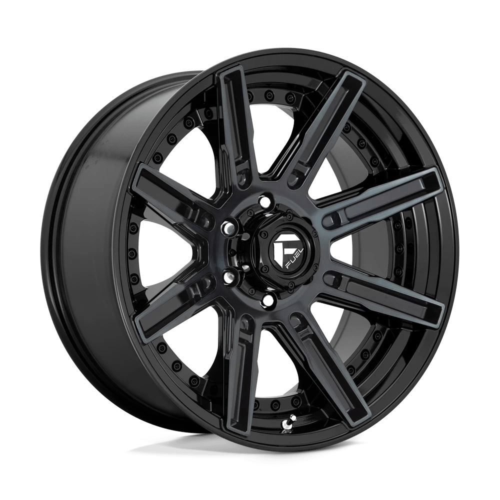 Fuel D708 Rogue Wheels in Gloss Machined Double Dark Tint Finish
