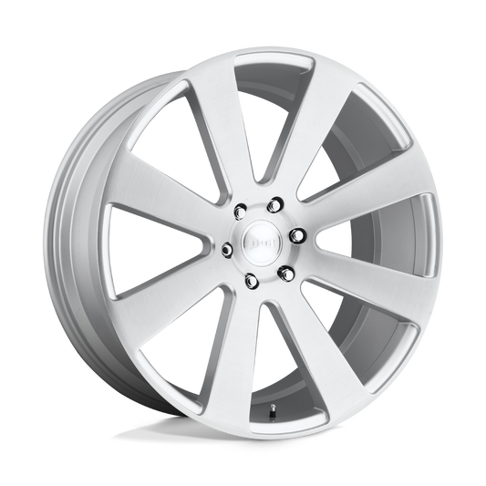 Dub 1pc S213 8-ball 26x10 26x10 30 Offset In Gloss Silver Brushed