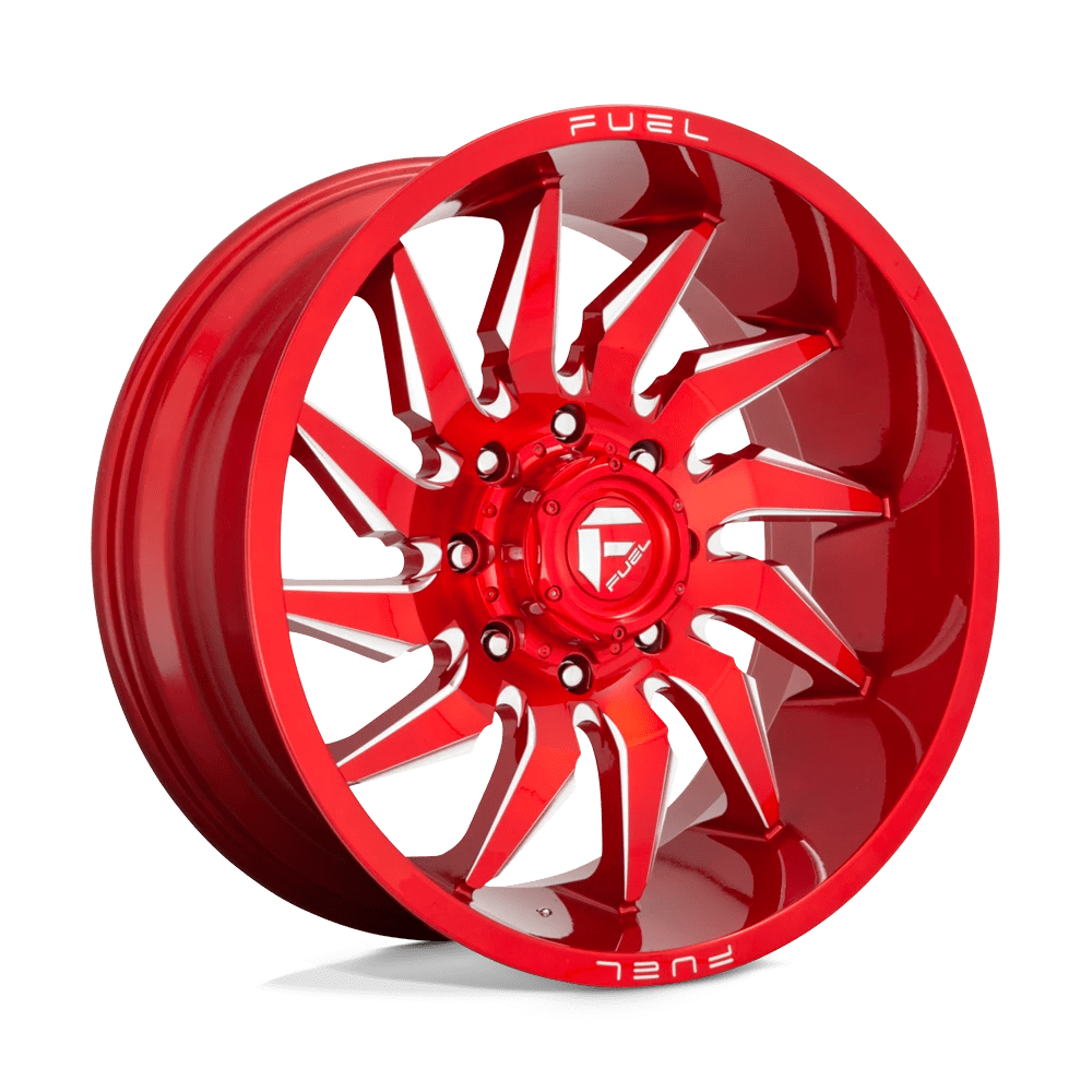 Fuel D745 Saber Wheels in Candy Red Milled Finish
