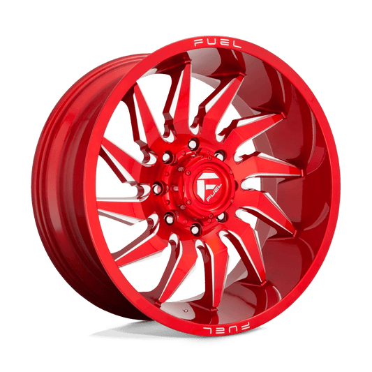 Fuel D745 Saber Wheels in Candy Red Milled Finish
