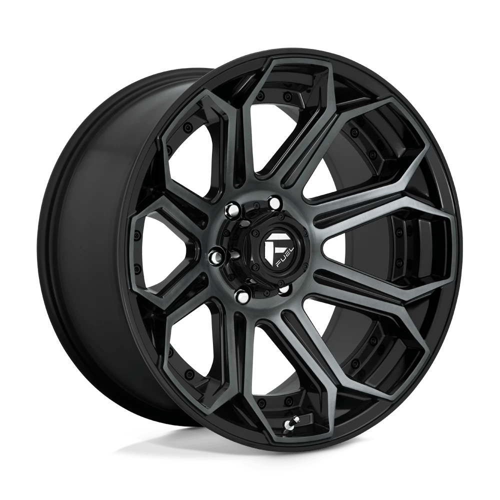 Fuel D704 Siege Wheels in Gloss Machined Double Dark Tint Finish