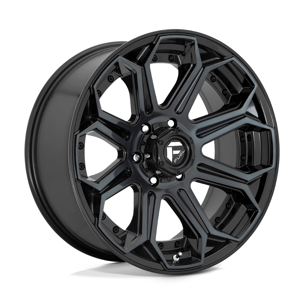 Fuel D704 Siege Wheels in Gloss Machined Double Dark Tint Finish