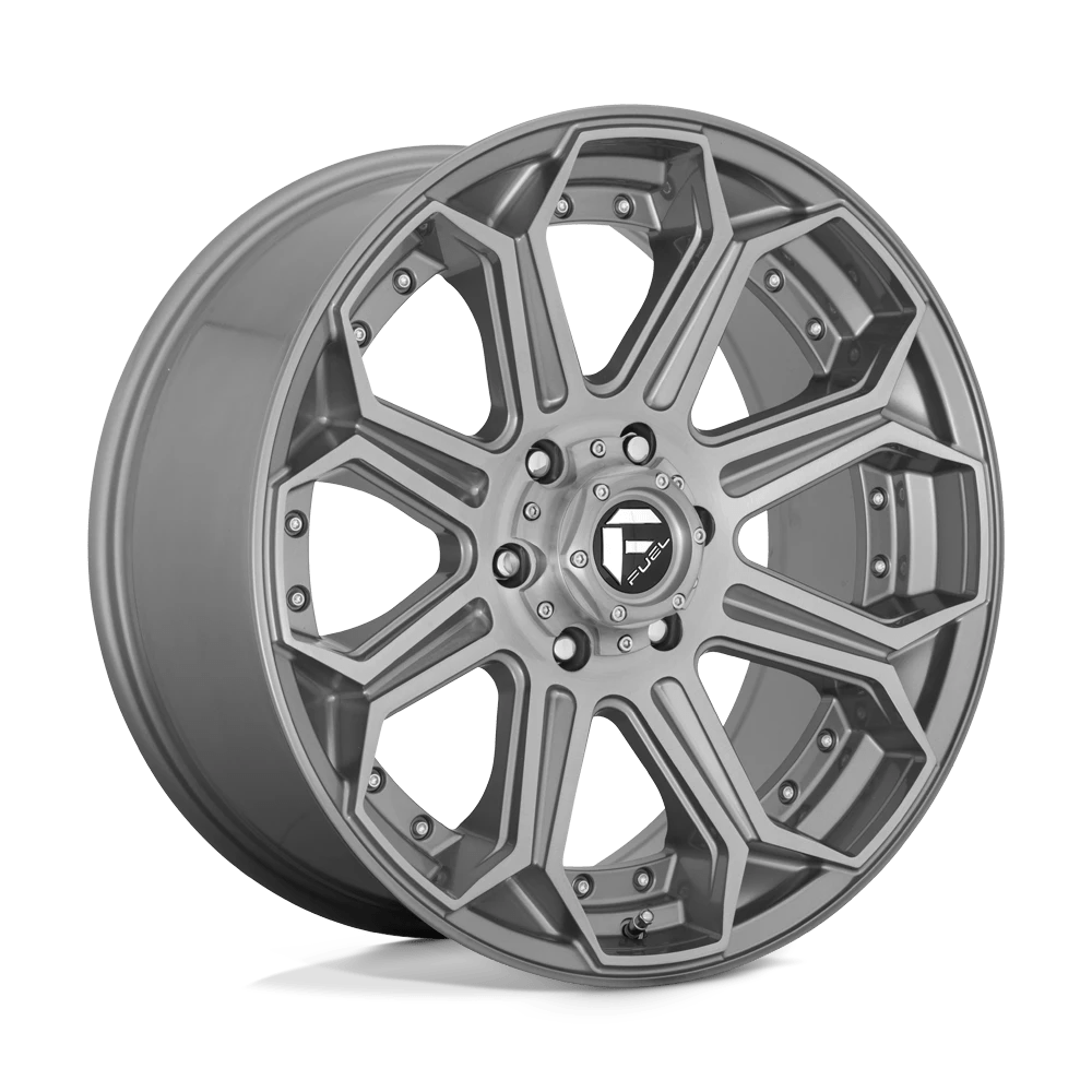 Fuel D705 Siege Wheels in Brushed Gun Metal Tinted Clear Finish