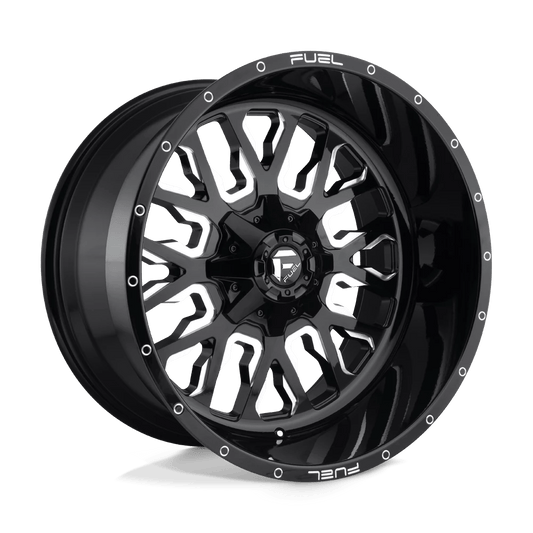 Fuel D611 Stroke Wheels in Gloss Black Milled Finish