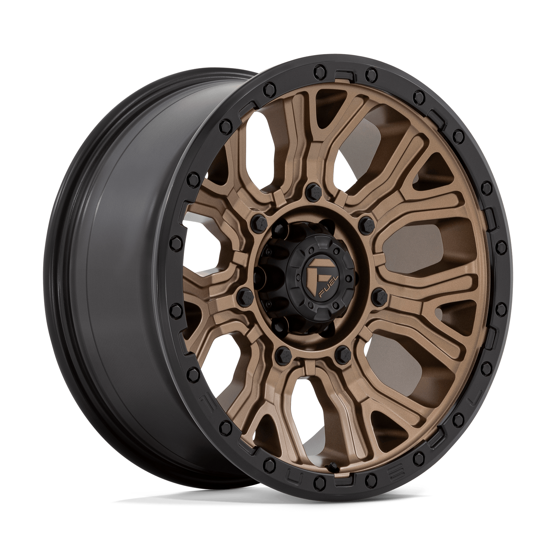 Fuel 1pc D826 Traction 20x9 20x9 1 Offset In Matte Bronze W/ Black Ring
