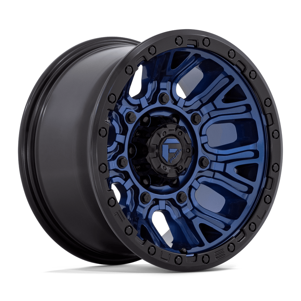 Fuel D827 Traction Wheels in Dark Blue W/ Black Ring Finish