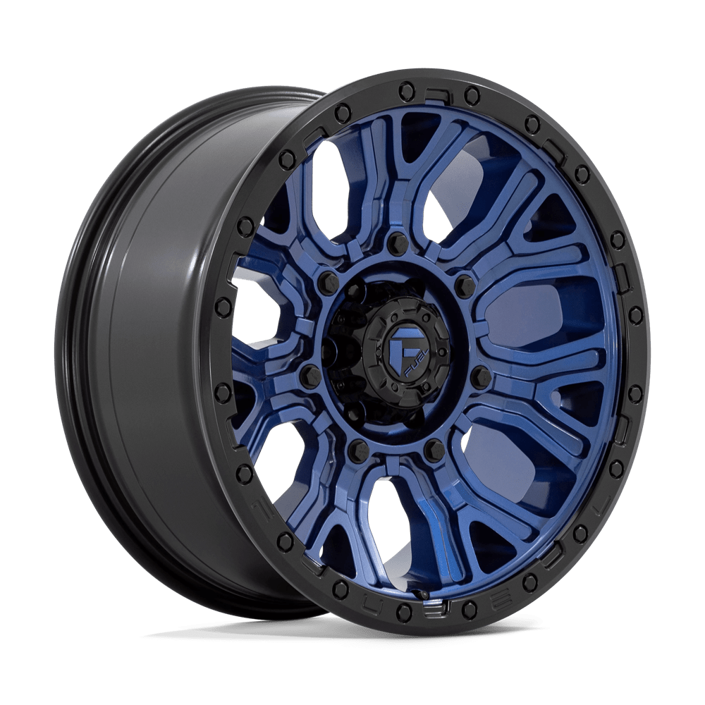 Fuel D827 Traction Wheels in Dark Blue W/ Black Ring Finish