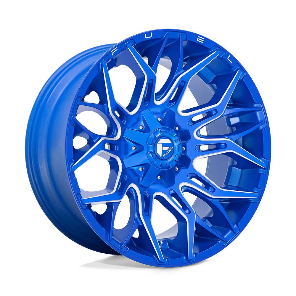 Fuel D770 Twitch Wheels in Anodized Blue Milled Finish