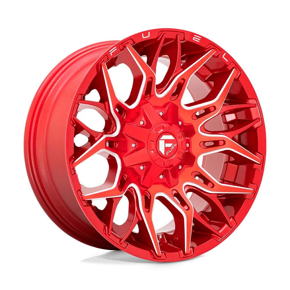 Fuel D771 Twitch Wheels in Candy Red Milled Finish