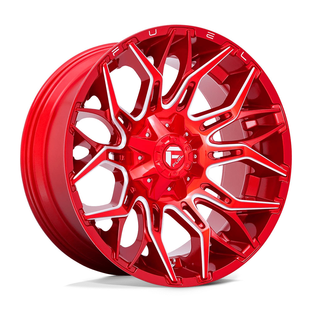 Fuel D771 Twitch Wheels in Candy Red Milled Finish