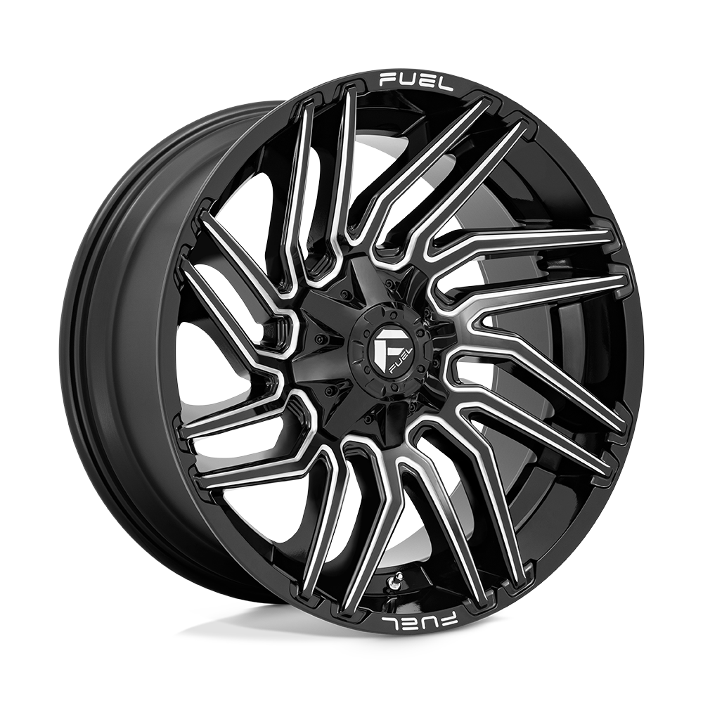 Fuel 1pc D773 Typhoon 22x10 22x10 -18 Offset In Gloss Black Milled