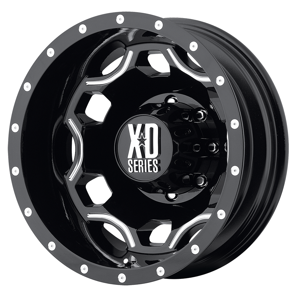 Xd Xd814 Crux 17x6 17x6 -134 Offset In Dually Gloss Black W/ Milled Accents