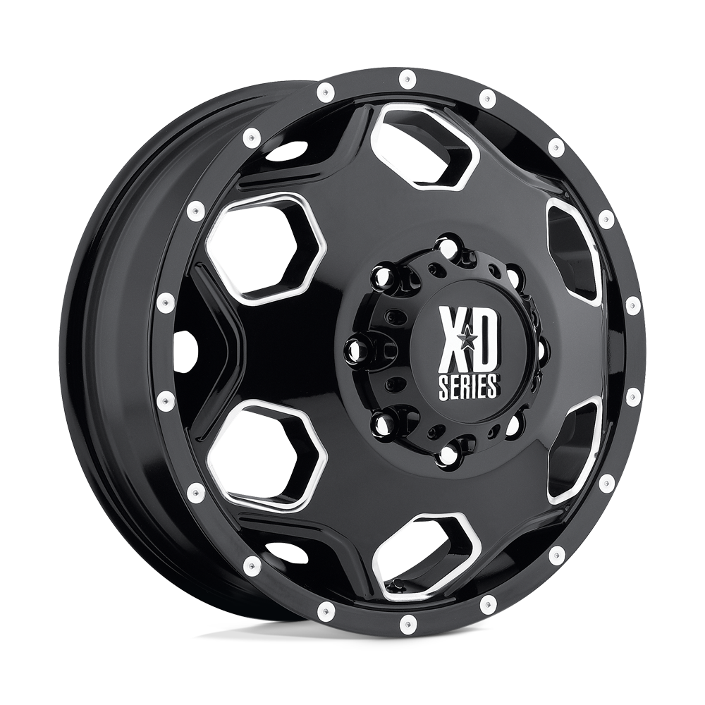 Xd Xd815 Batallion 22x8.25 22x8.25 -175 Offset In Dually Gloss Black W/ Milled Accents