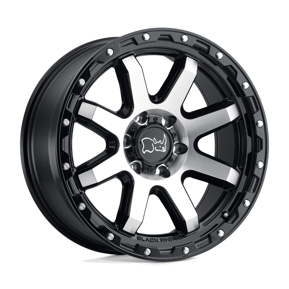 Black Rhino Coyote 20x9 20x9 12 Offset In Gloss Black W/ Machined Face & Stainless Bolts