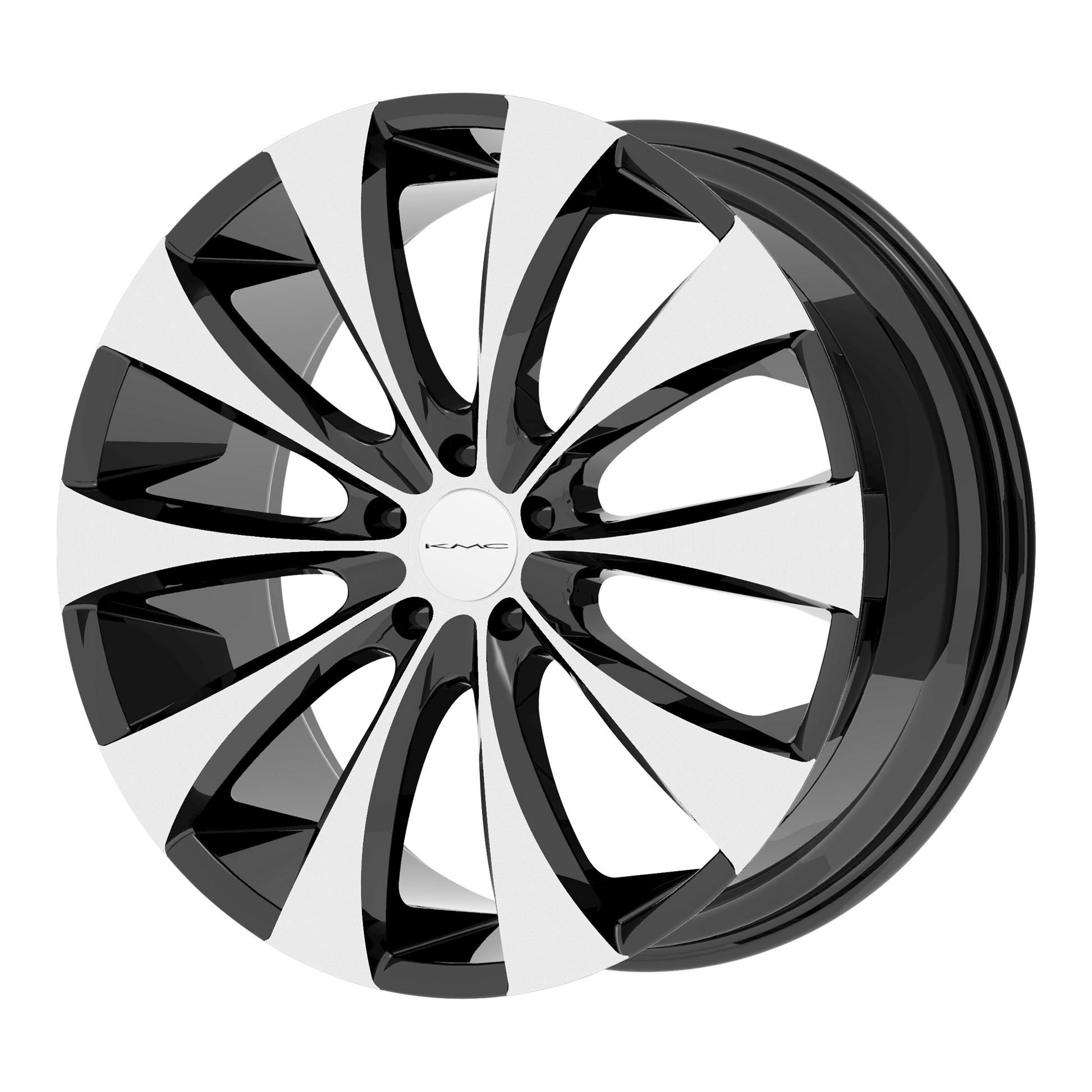 Kmc Km679 Fader 20x9.5 20x9.5 38 Offset In Gloss Black W/ Machined Face