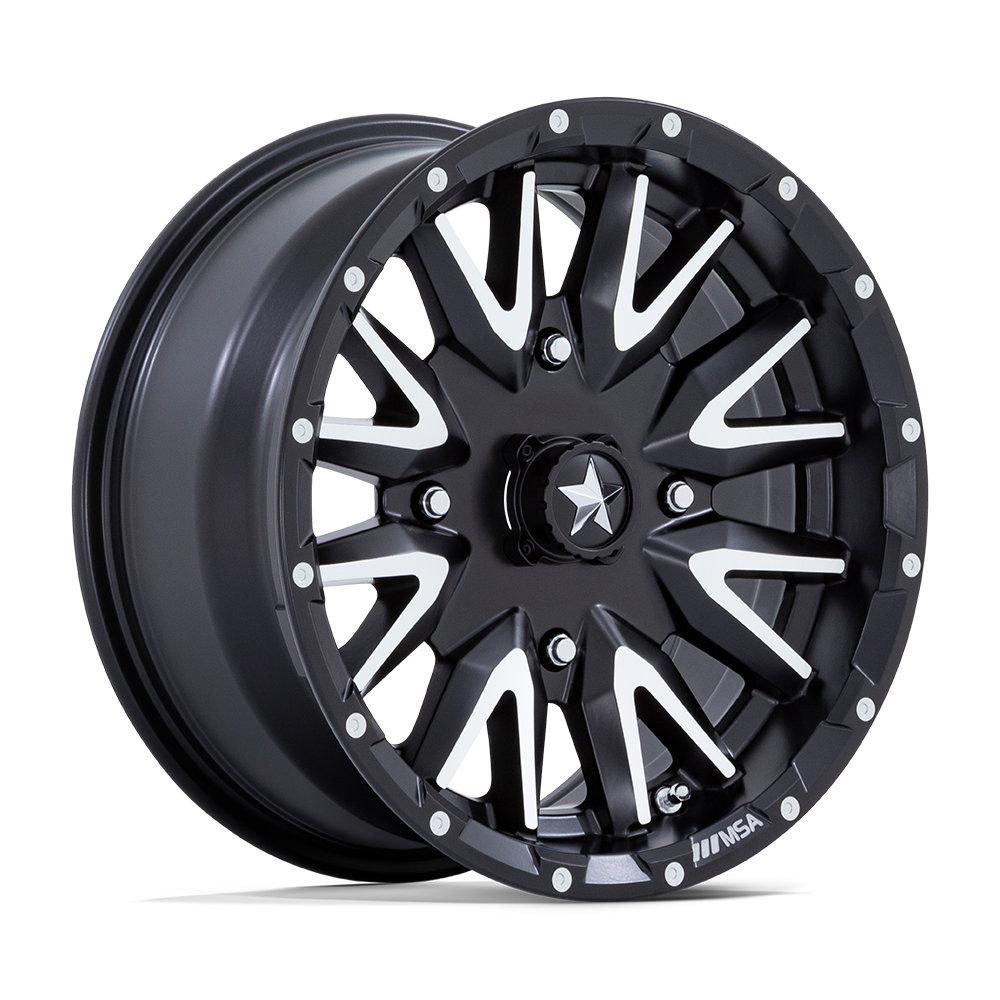 Msa Offroad Wheels M49 Creed 16x7 16x7 10 Offset In Matte Black Machined
